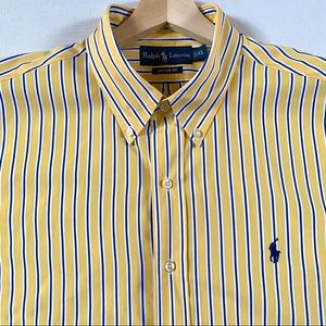RALPH LAUREN Custom Fit 100% Cotton Stripe Men’s Shirt, Size XL